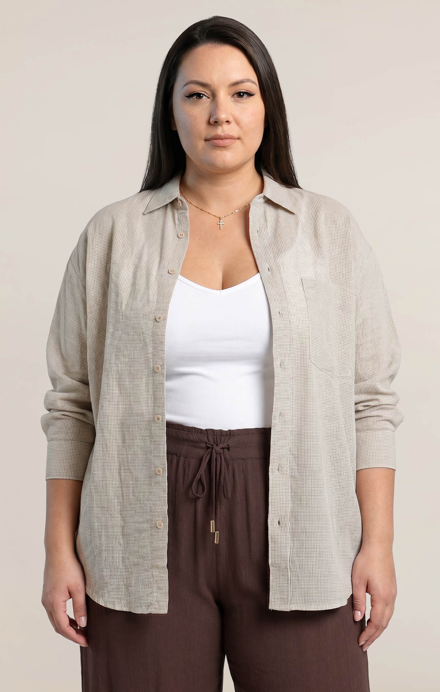 curvy sawyer button up