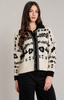 Talia Cardigan jacquard white & black