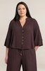 Curvy Cocoa Blouse dex plus