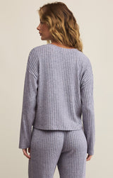 Valentina Rib Long Sleeve Top - Distractions Clothing