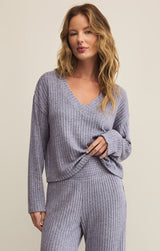 Valentina Rib Long Sleeve Top - Distractions Clothing