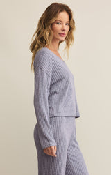 Valentina Rib Long Sleeve Top - Distractions Clothing