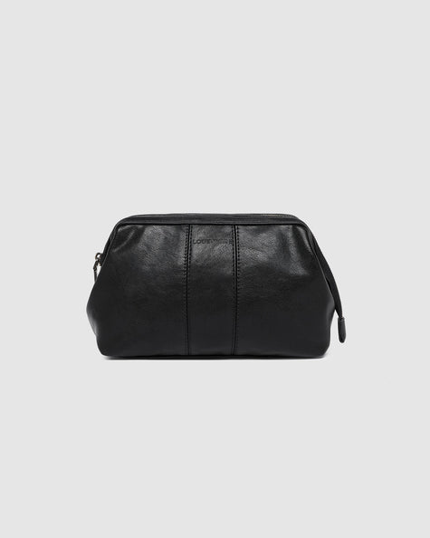 albie cosmetic case saddle black