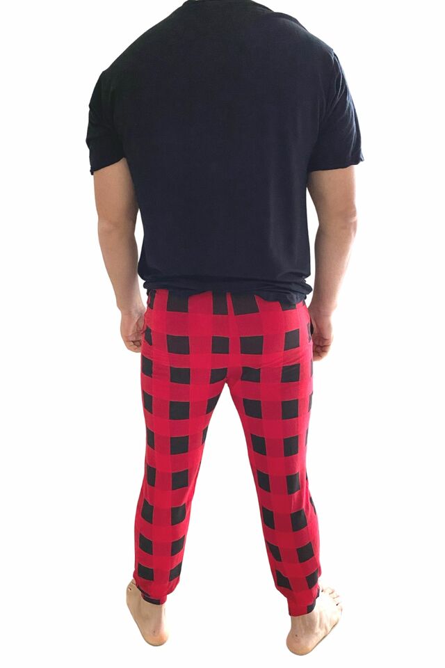 Mens Buffalo Check Lounge Set