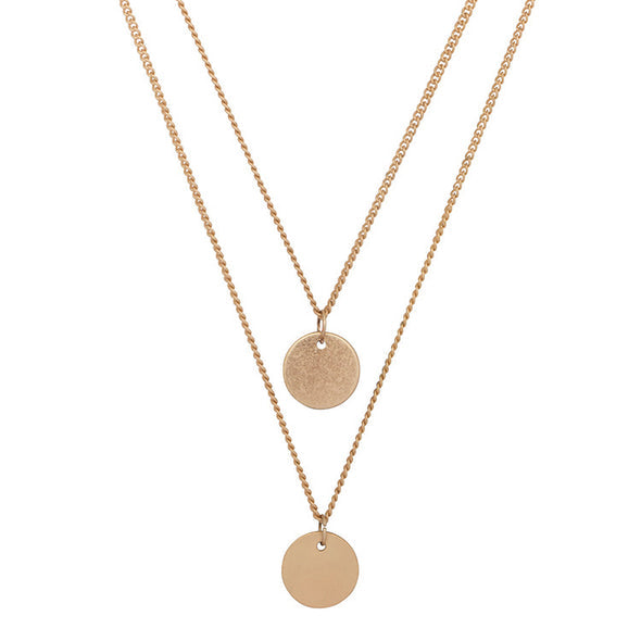 Double Medallion Necklace