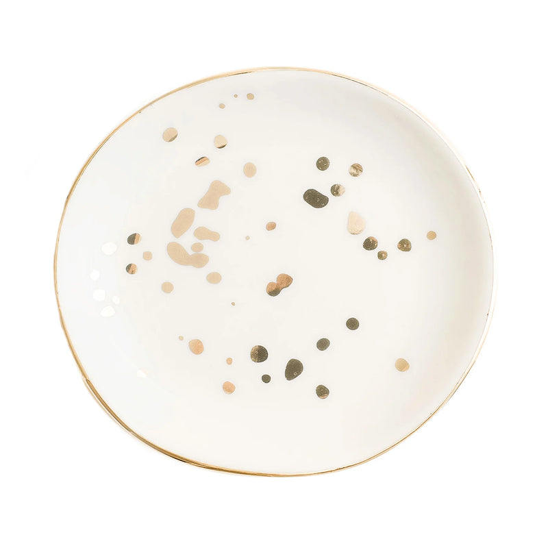 Gold Speckled Jewelry Dish