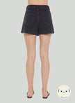 Black Wash Denim Skort - Distractions Clothing