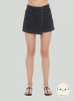 Black Wash Denim Skort - Distractions Clothing