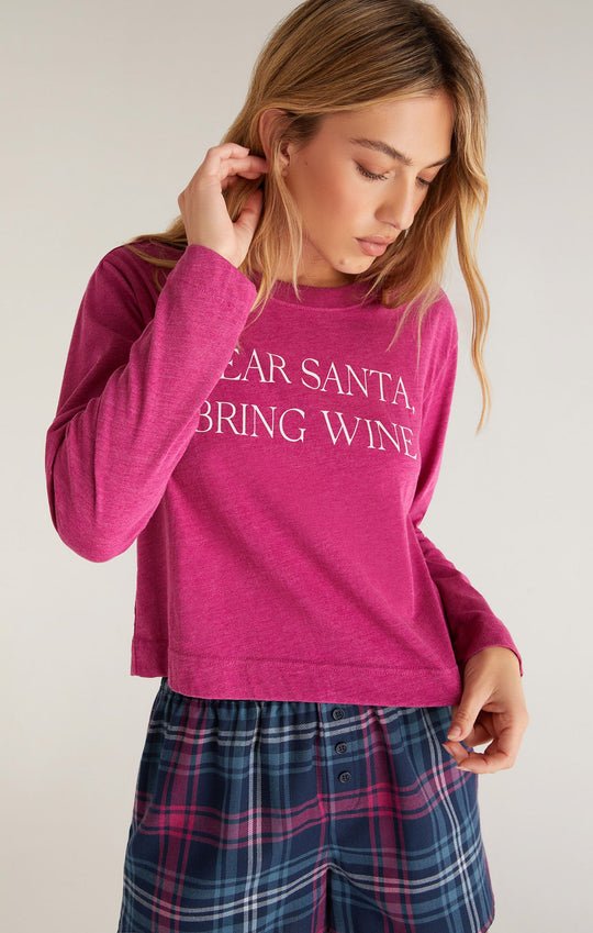 Bring Wine Long Sleeve - Distractions Clothing