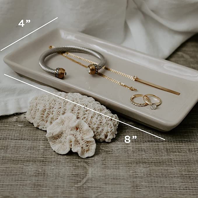 Cream Speckled Stoneware Tray - Distractions Clothing