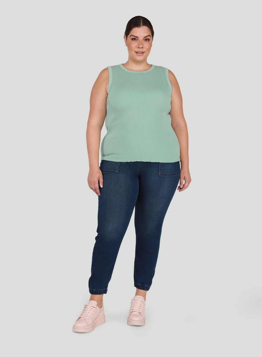 Curvy Indigo Jogger - Distractions Clothing