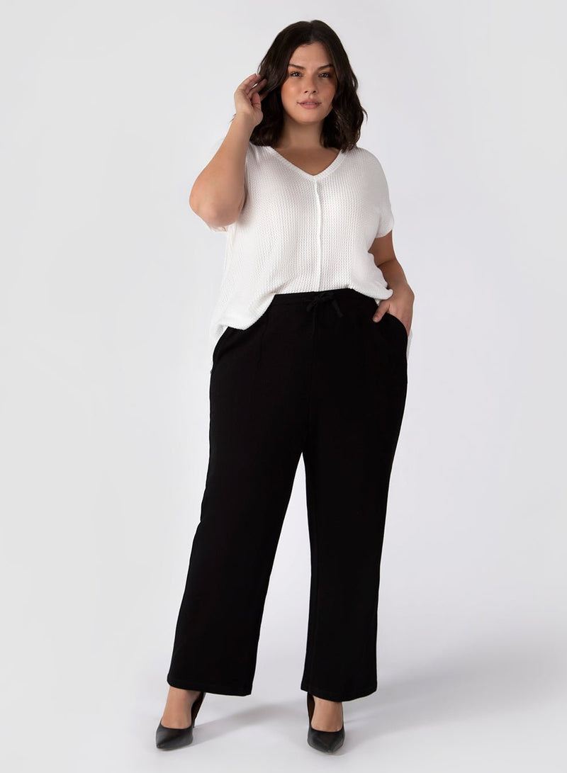 Curvy Waffle Knit Pant - Distractions Clothing