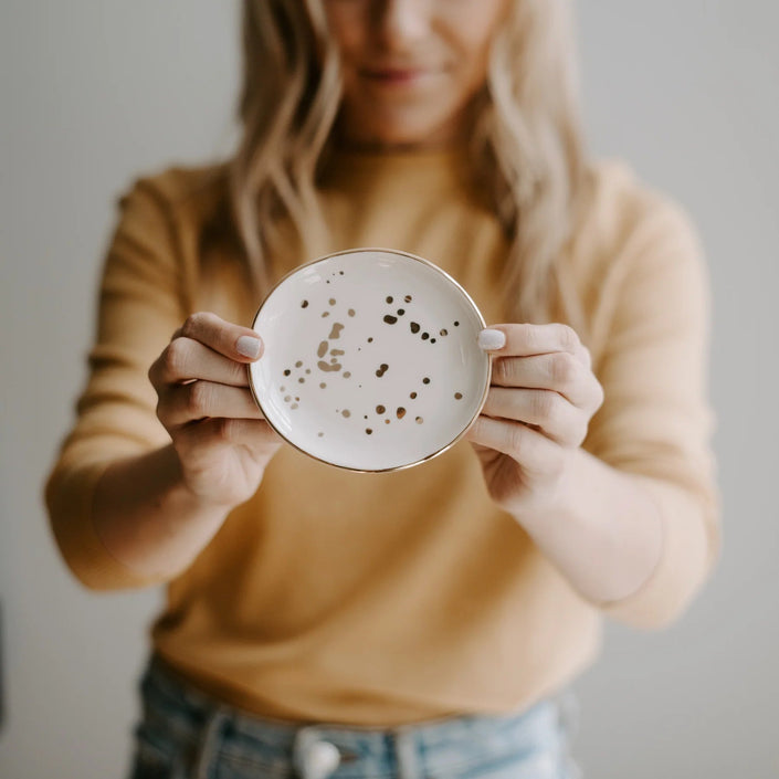 Gold Speckled Jewelry Dish - Distractions Clothing