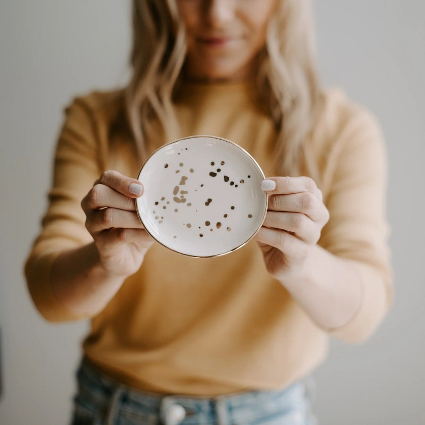 Gold Speckled Jewelry Dish - Distractions Clothing