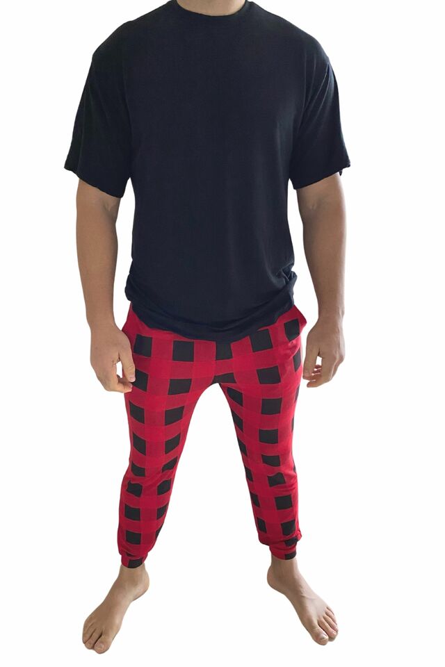 Mens Buffalo Check Lounge Set - Distractions Clothing