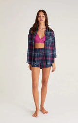 Midnight Road Trip Plaid Boxer - Distractions Clothing