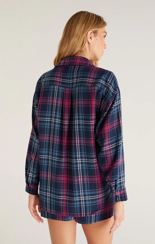 Midnight Road Trip Plaid Shirt - Distractions Clothing