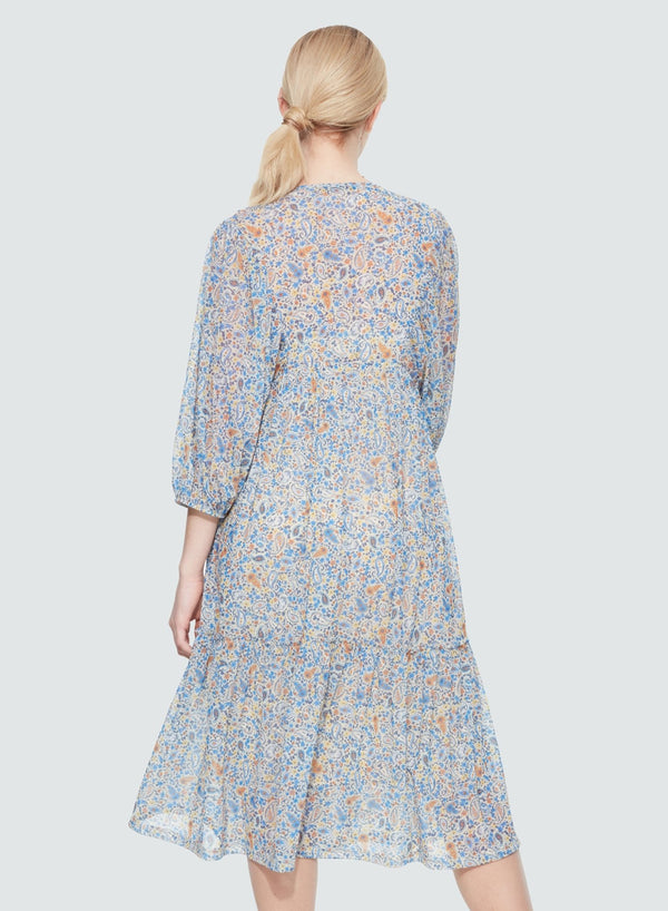Paisley Mesh Tiered Dress - Distractions Clothing
