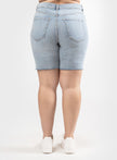 Raw Hem Bermuda Short - Curvy - Distractions Clothing