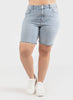 Raw Hem Bermuda Short - Curvy - Distractions Clothing
