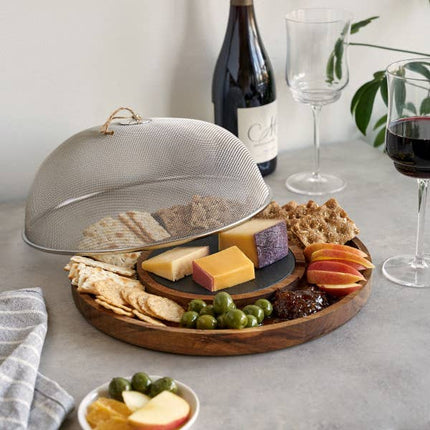 Slate & Acacia Cheese Board w/ Dome - Distractions Clothing