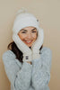 Snowflake Sherpa Lined Rib Mitts - Distractions Clothing