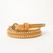 Taupe Stud Skinny Belt - Distractions Clothing