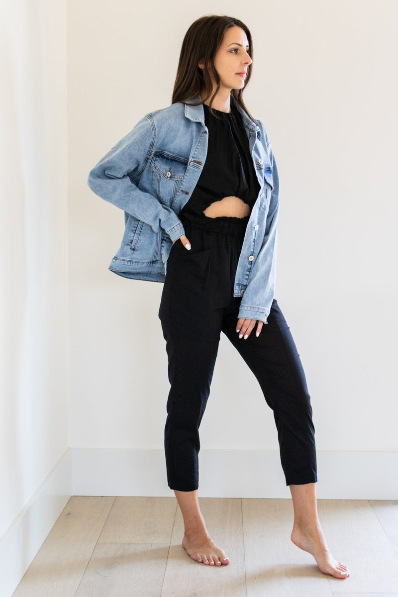 Tessa Floral Detailed Denim Jacket - Distractions Clothing