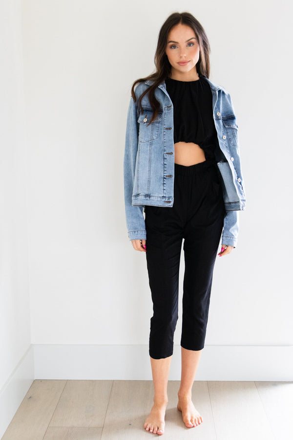 Tessa Floral Detailed Denim Jacket - Distractions Clothing