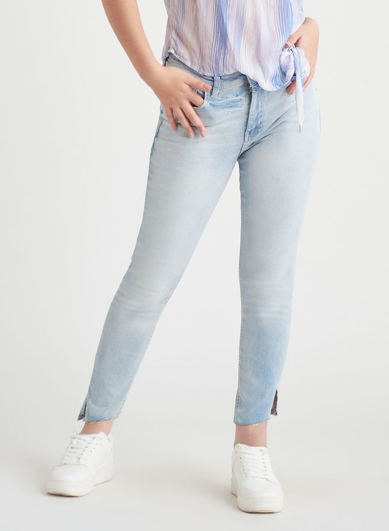 Crop Light Bleach Skinny Jean