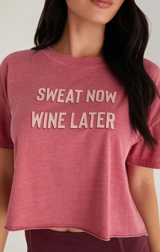 Vintage Wine Later Crop Tee - Distractions Clothing