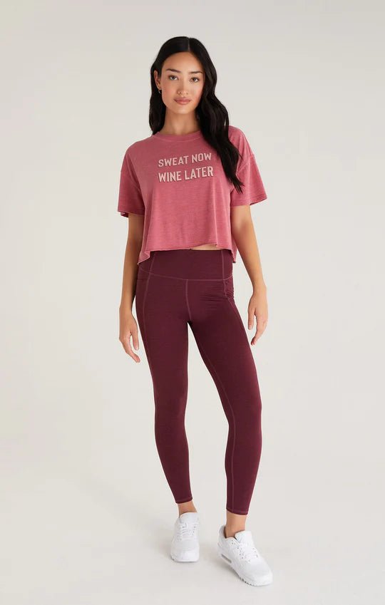 Vintage Wine Later Crop Tee - Distractions Clothing