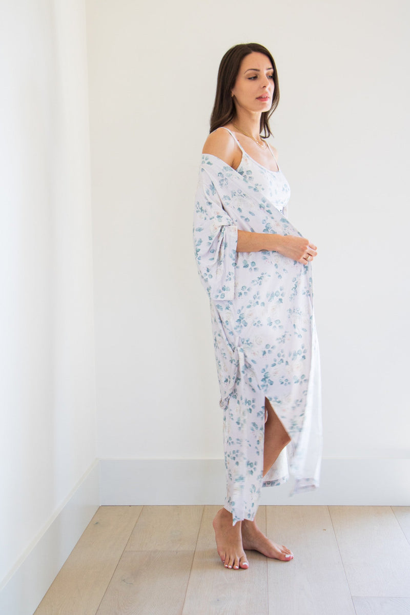 White Rose Kimono Robe - Distractions Clothing