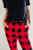 Womens Buffalo Check Lounge Set - Distractions Clothing